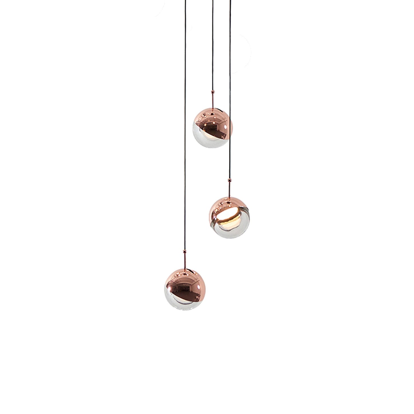 Dora LED Multi Light Pendant Light in Copper (3-Light).