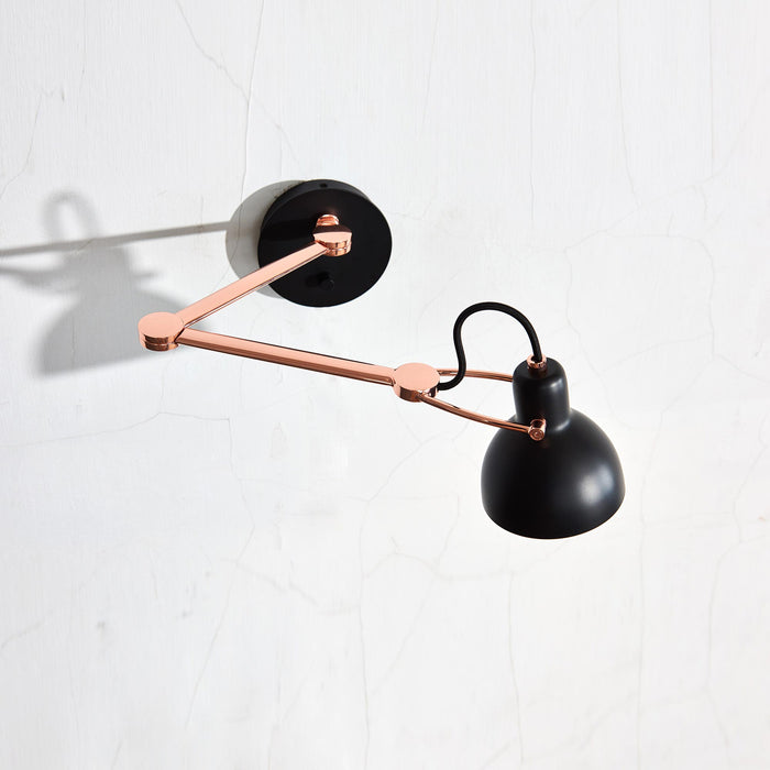 Laito Mini Swing Arm Wall Light in Detail.