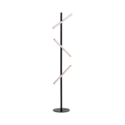 Lisa LED Floor Lamp in Black/Chrome.