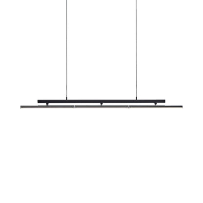 Lisa LED Pendant Light in Black/Chrome.