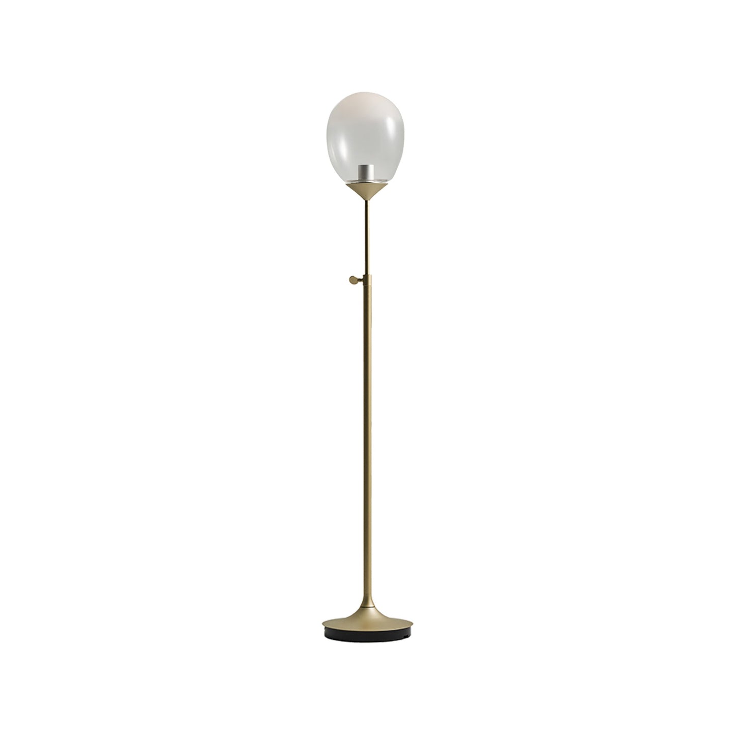 Mist LED Floor Lamp in Champagne Gold.