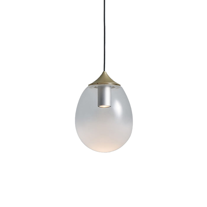 Mist LED Pendant Light in Champagne Gold (Small). 