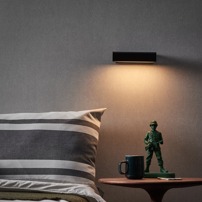 Mumu LED Wall Light in bedroom.