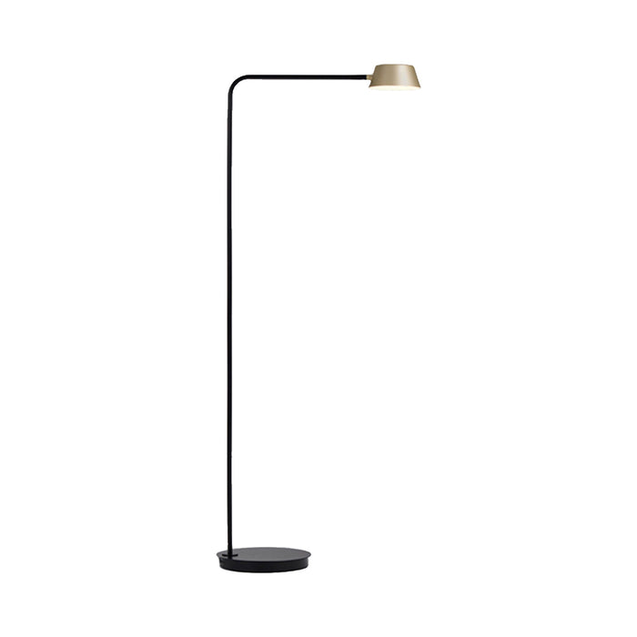 OLO LED Floor Lamp in Black/Champagne Gold.