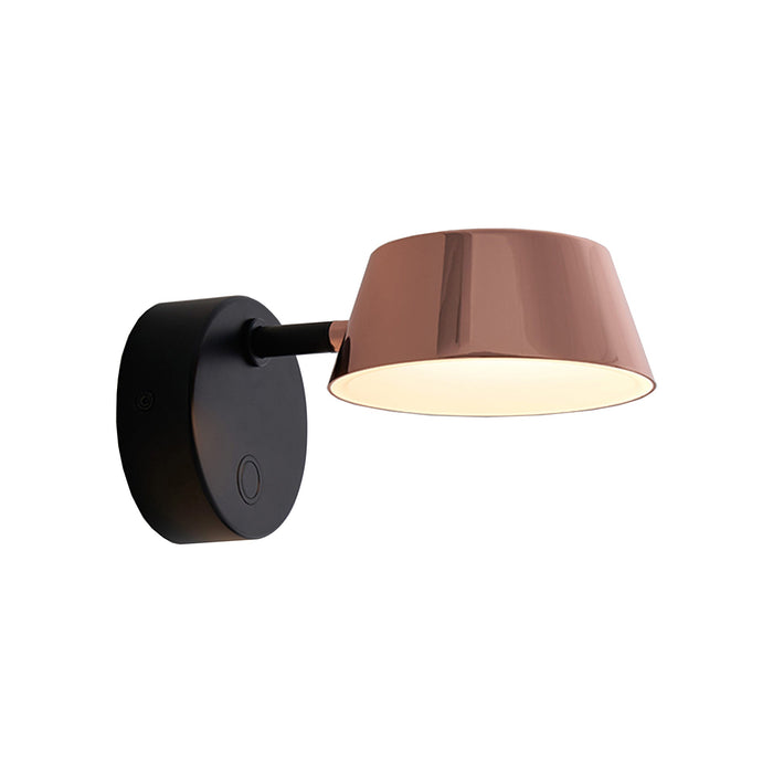 OLO LED Wall Light in Black/Copper.