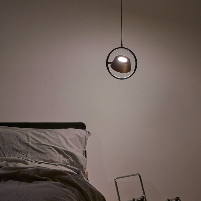 OLO Ring LED Pendant Light in bedroom.