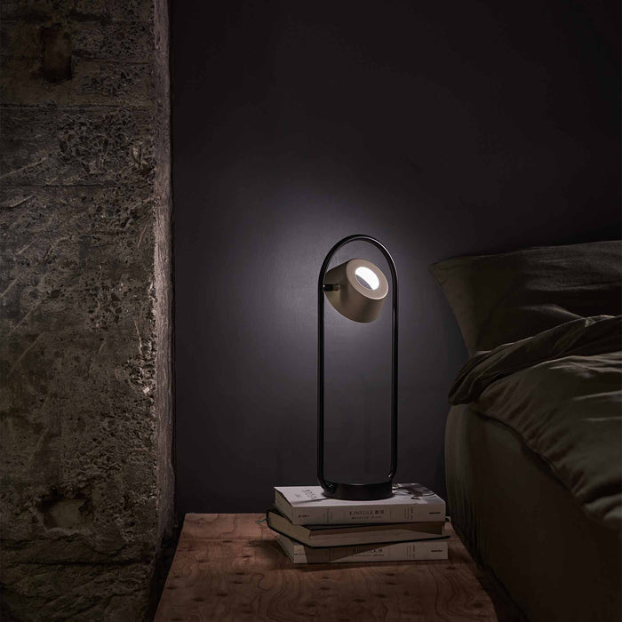 OLO Ring LED Table Lamp in bedroom.