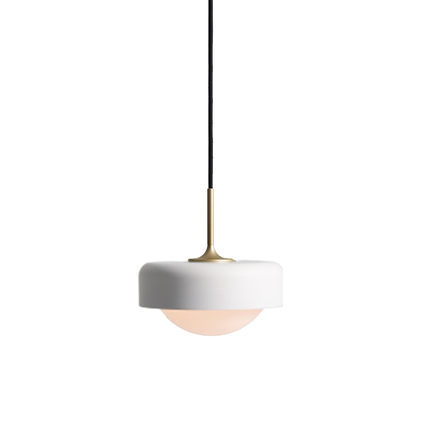 Pensee LED Pendant Light in White/Gold.