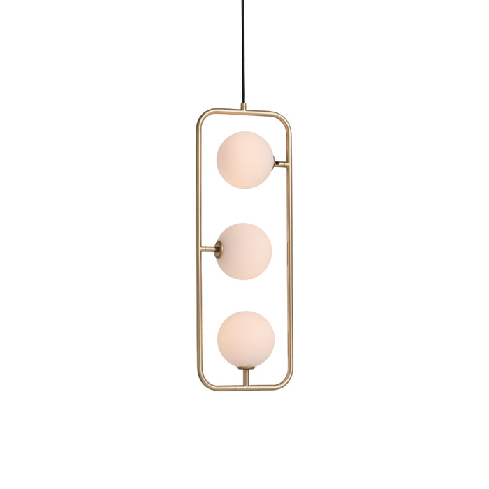 Sircle LED Vertical Pendant Light in Champagne Gold.