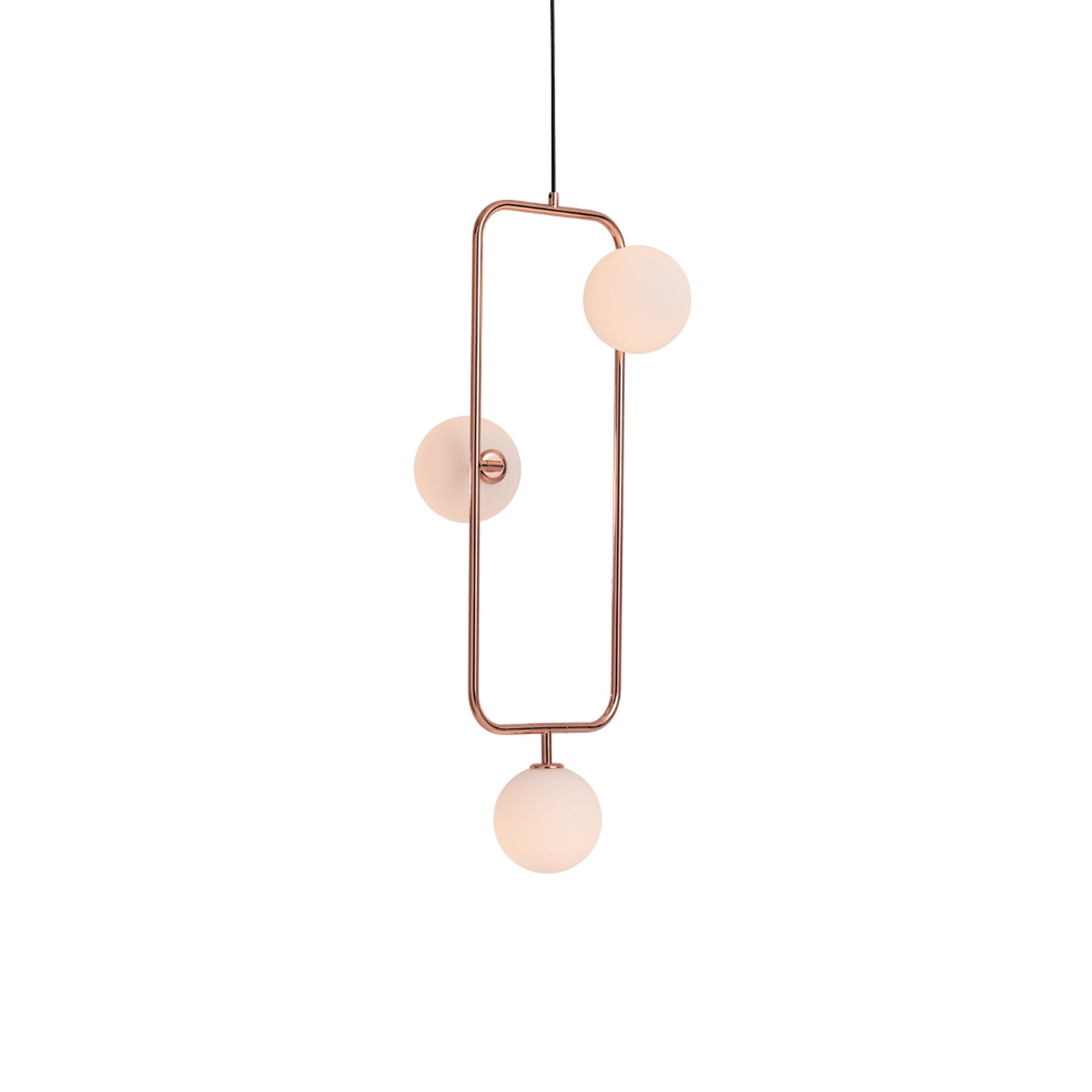 Sircle LED Vertical Pendant Light in Copper.