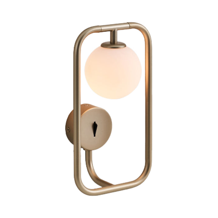 Sircle LED Wall Light in Champagne Gold.