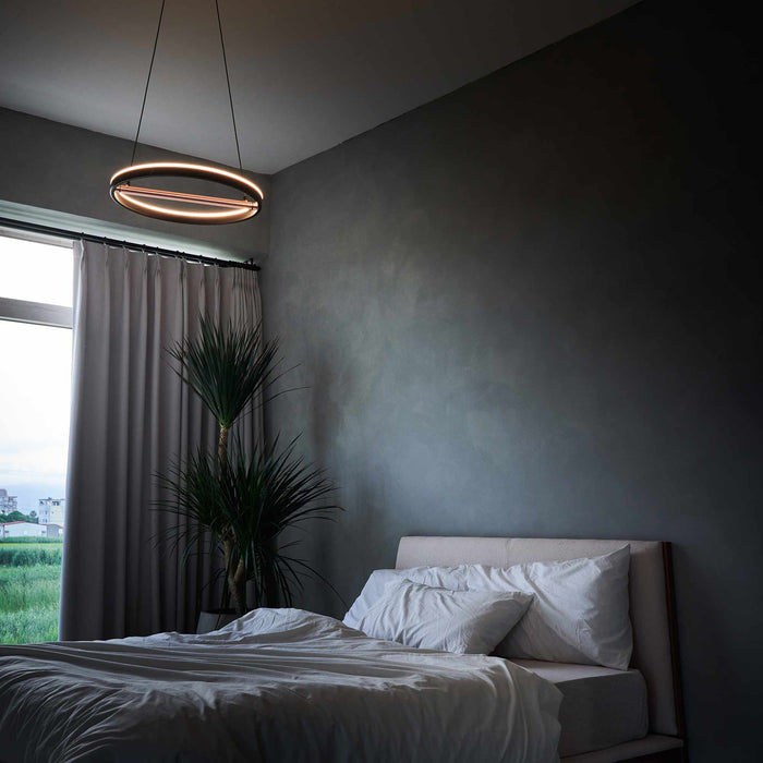 SOL LED Pendant Light in bedroom.