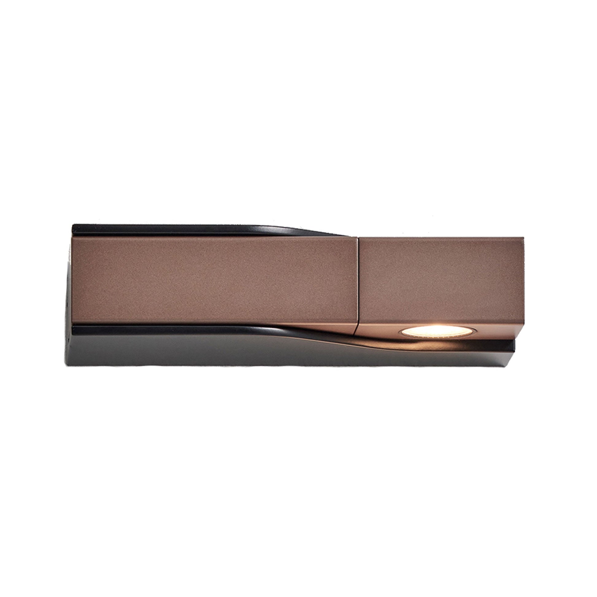 WU LED Wall Light in Pearl Cocoa/Black.