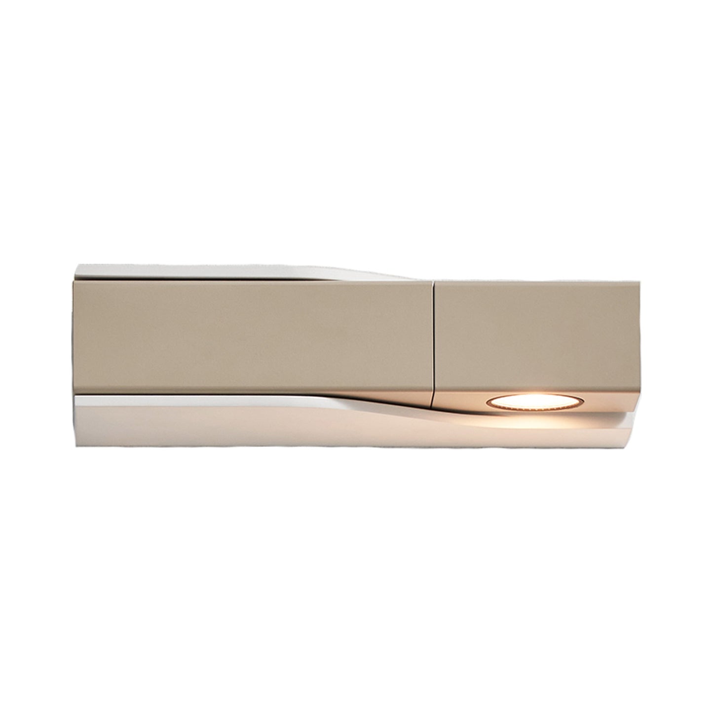 WU LED Wall Light in Oatmeal/White.