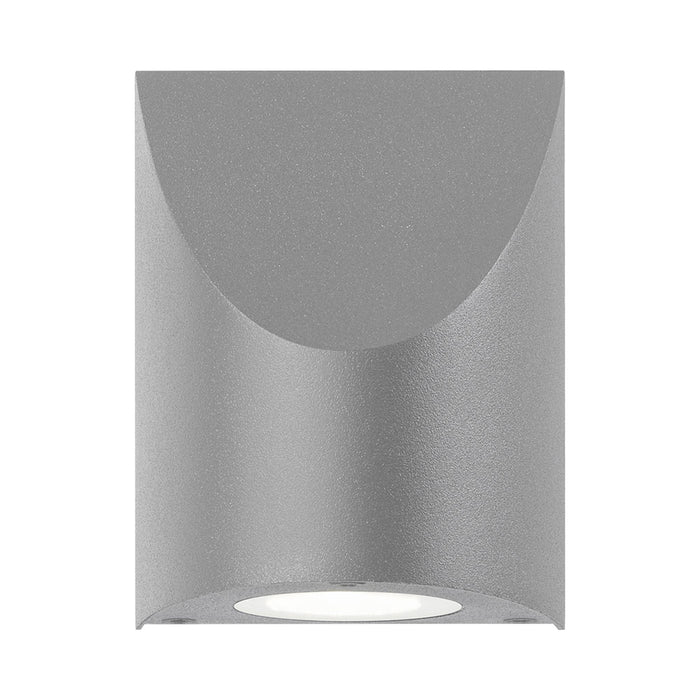 Shear Outdoor LED Wall Light in Textured Gray/Small.