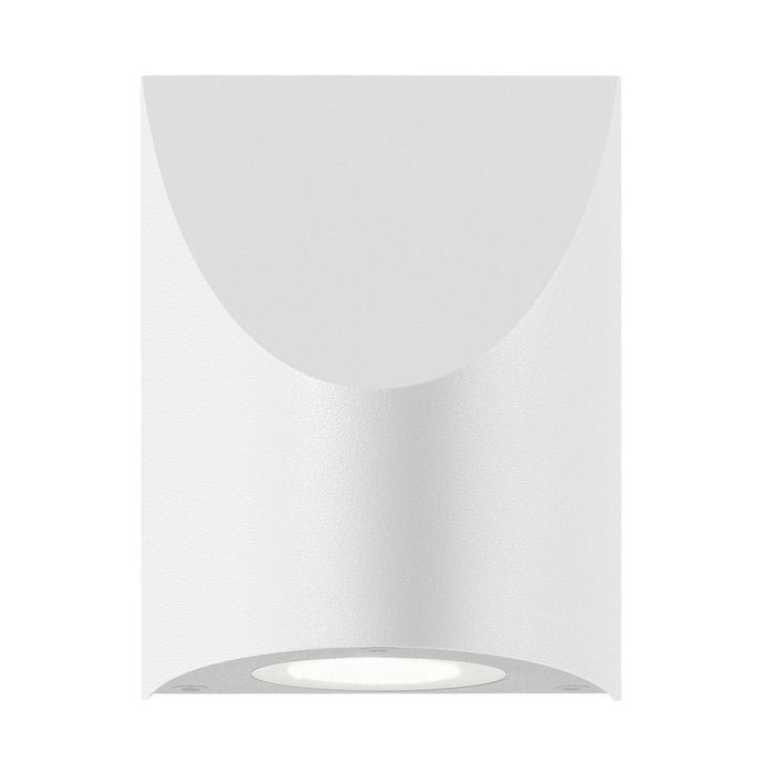Shear Outdoor LED Wall Light in Textured White/Small.