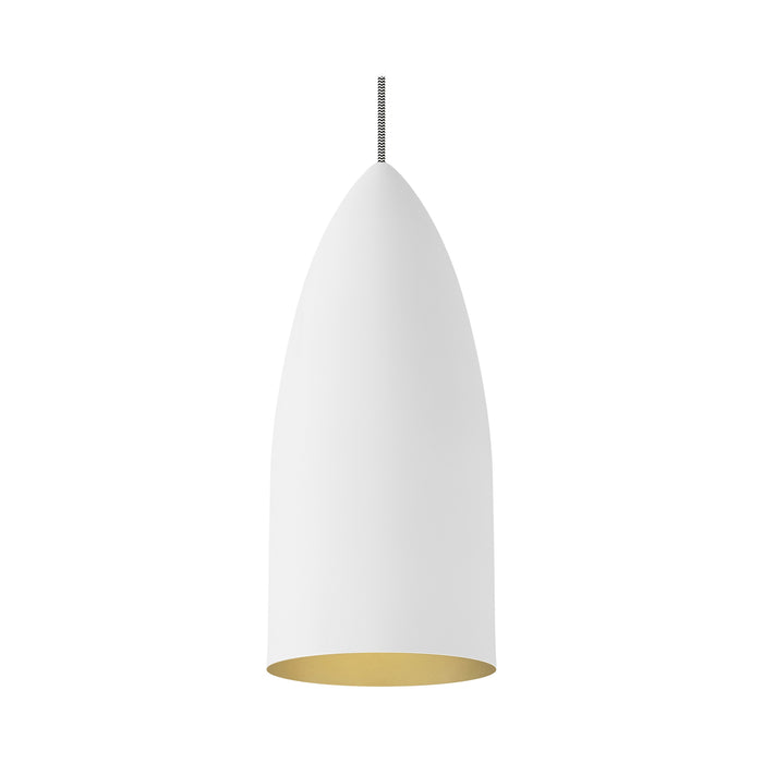 Signal Pendant Light in Rubberized White/Gold.