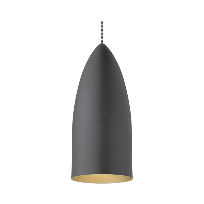 Signal Pendant Light in Rubberized Gray/Gold.