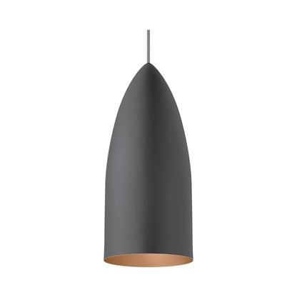 Signal Pendant Light in Rubberized Gray/Copper.