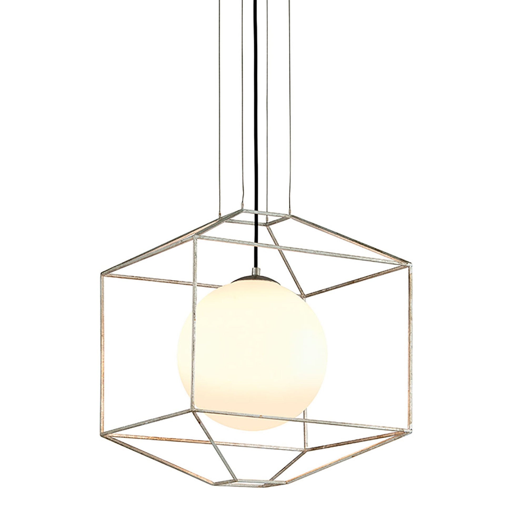 Silhouette Pendant Light in Silver Leaf (Medium).