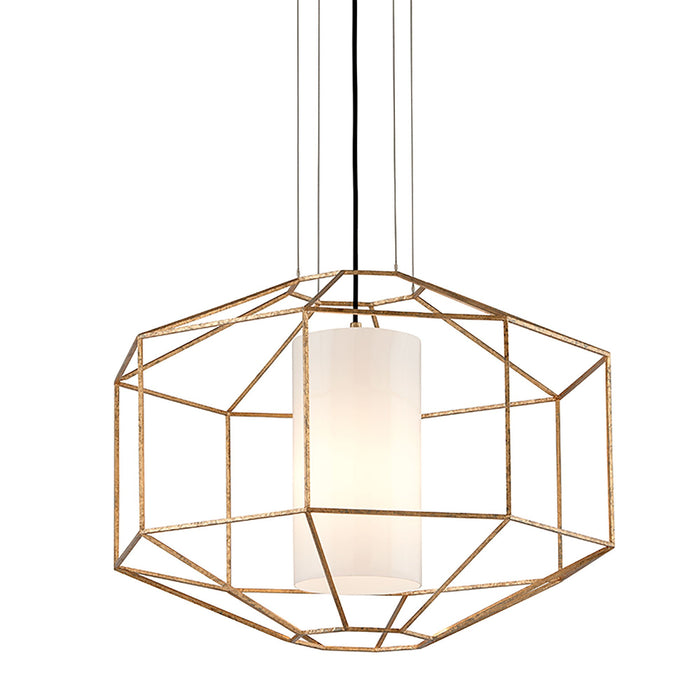 Silhouette Pendant Light in Gold Leaf/Cylinder (X-Large).