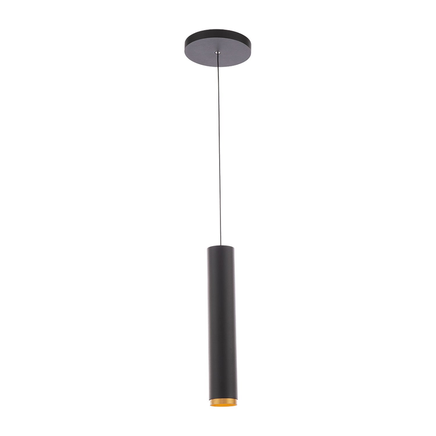 Silo LED Pendant Light in Black/Gold (Large).