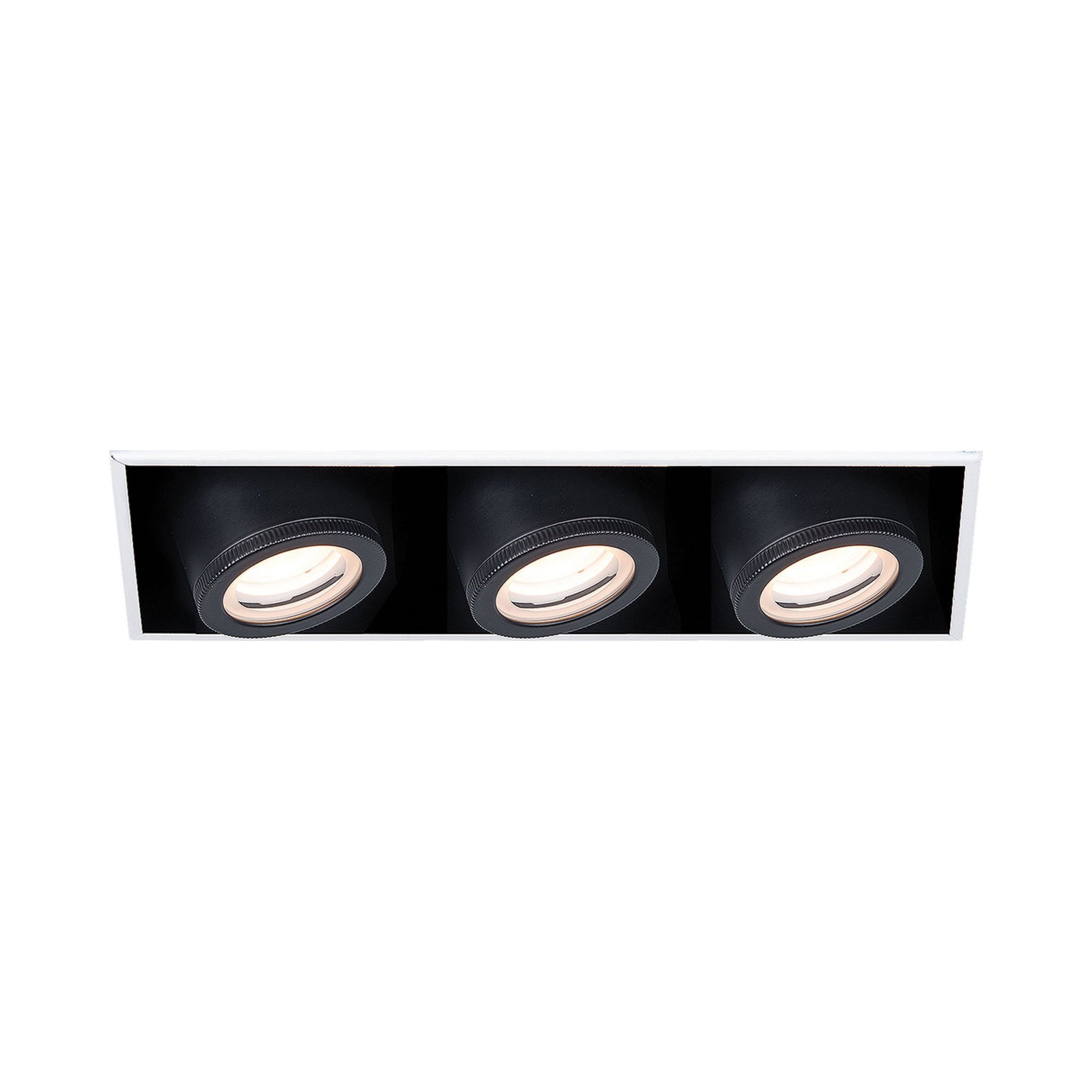 Silo Multiples 3 Light LED Recessed Trim in White/Black (Trimless).