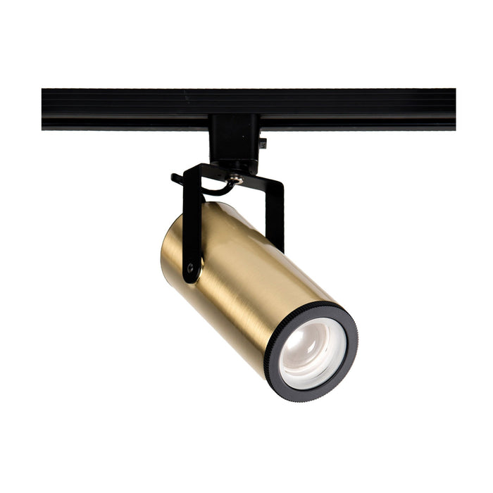 Silo X20 LED Track Head in Brushed Brass.
