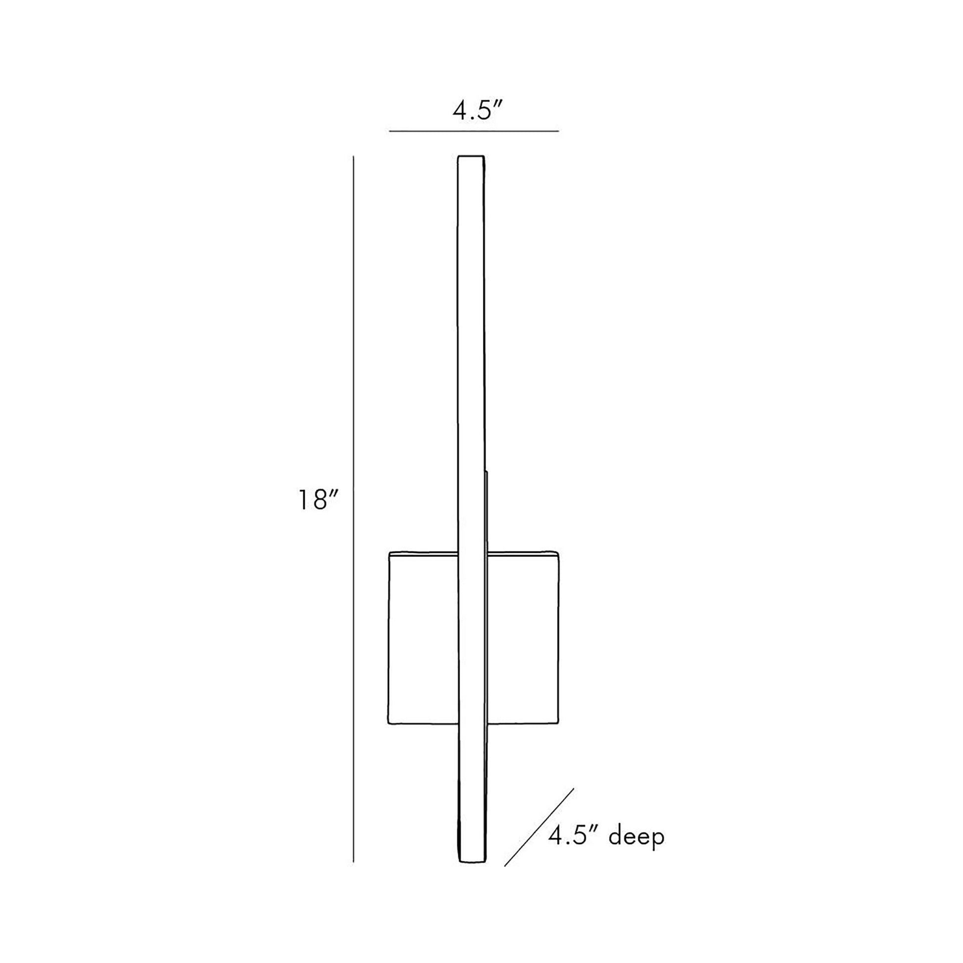 Simba LED Wall Light - line drawing.