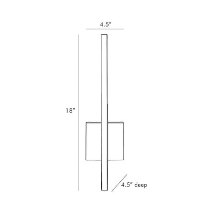 Simba LED Wall Light - line drawing.