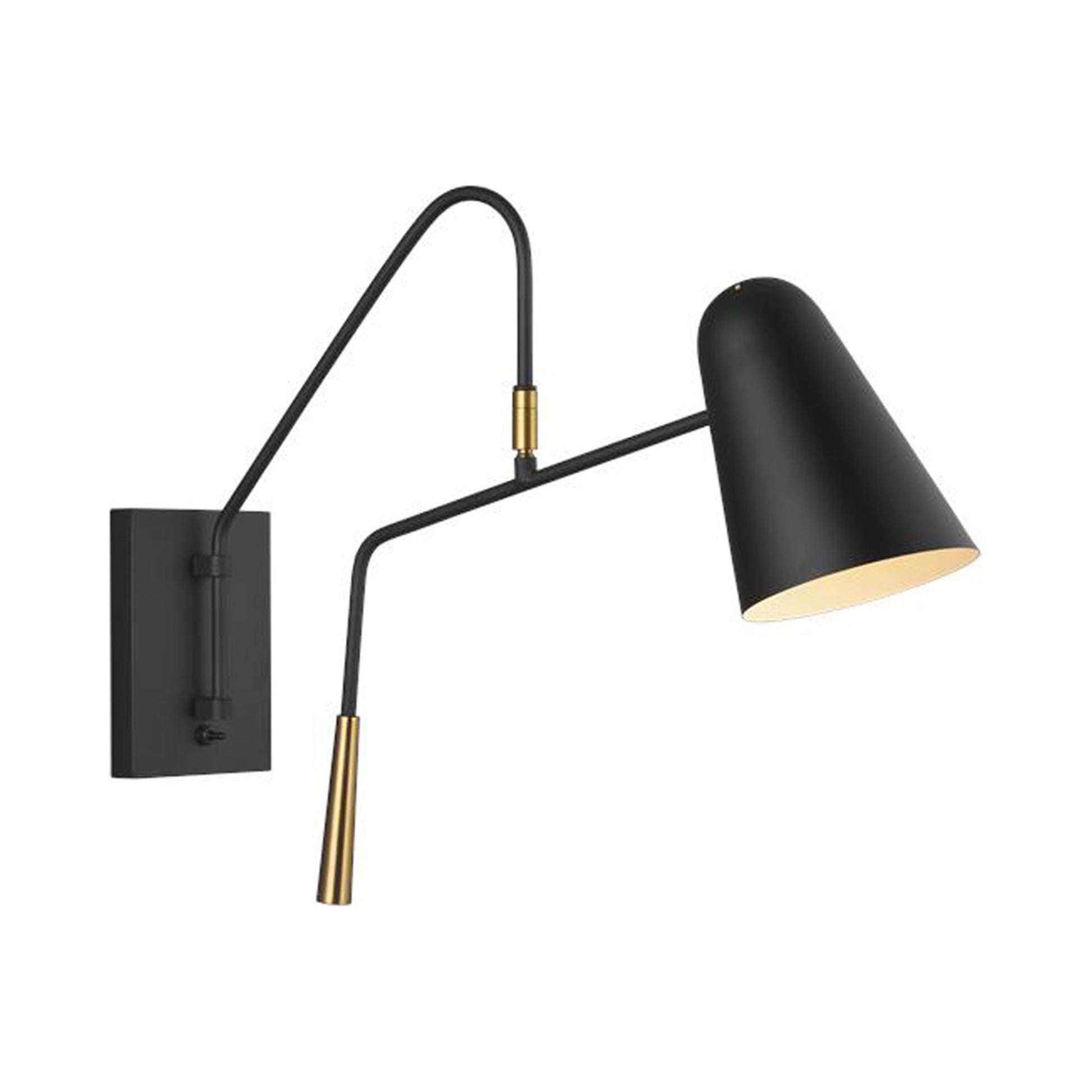 Simon Wall Light in Midnight Black.