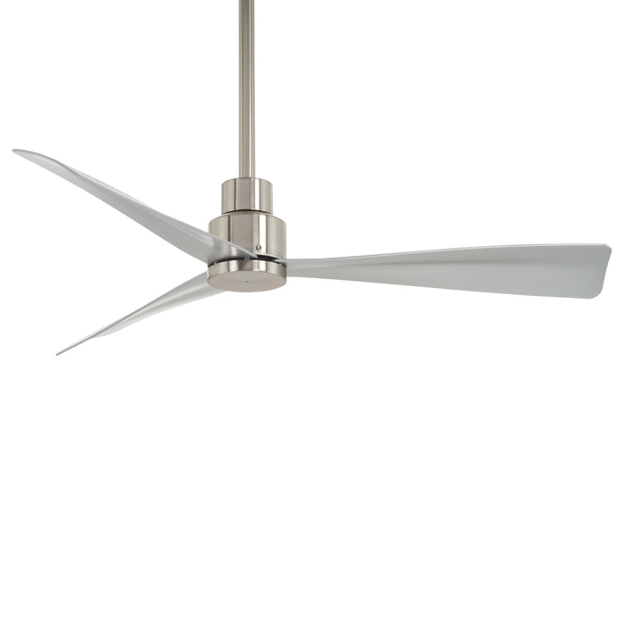 Simple Outdoor Ceiling Fan in Brushed Nickel (Small).