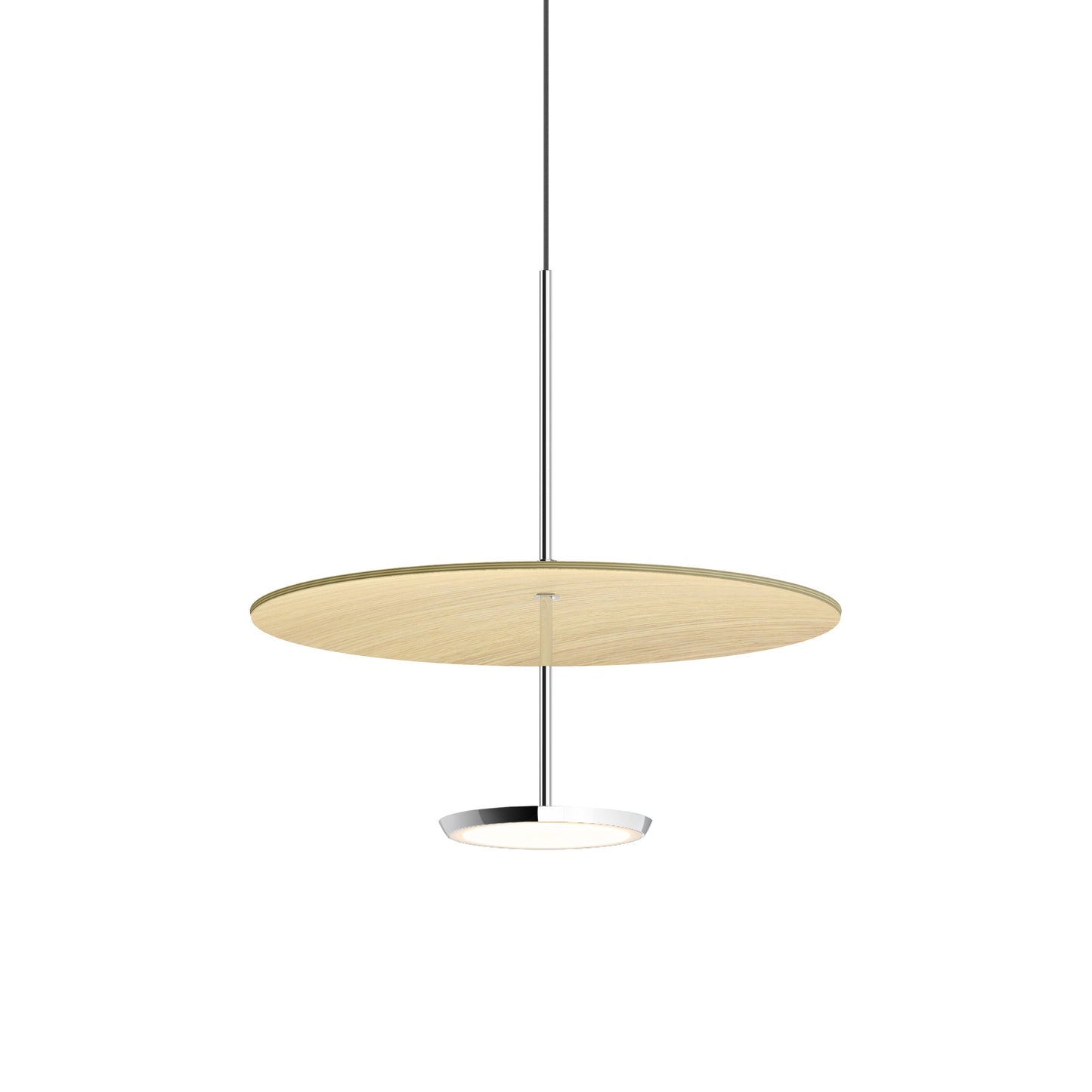 Sky Dome LED Pendant Light in White Oak (Small).