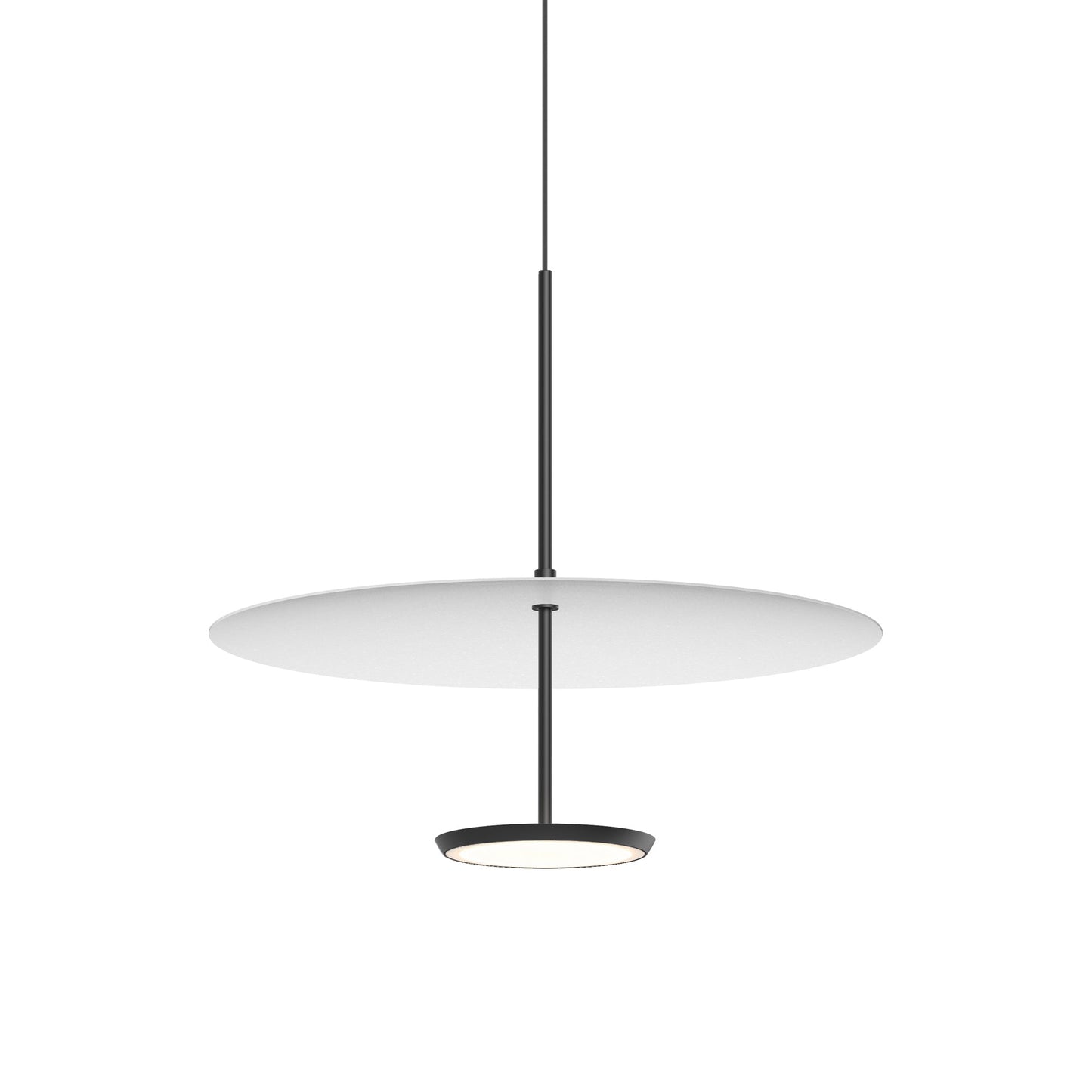 Sky Dome LED Pendant Light in Matte Black White (Small).