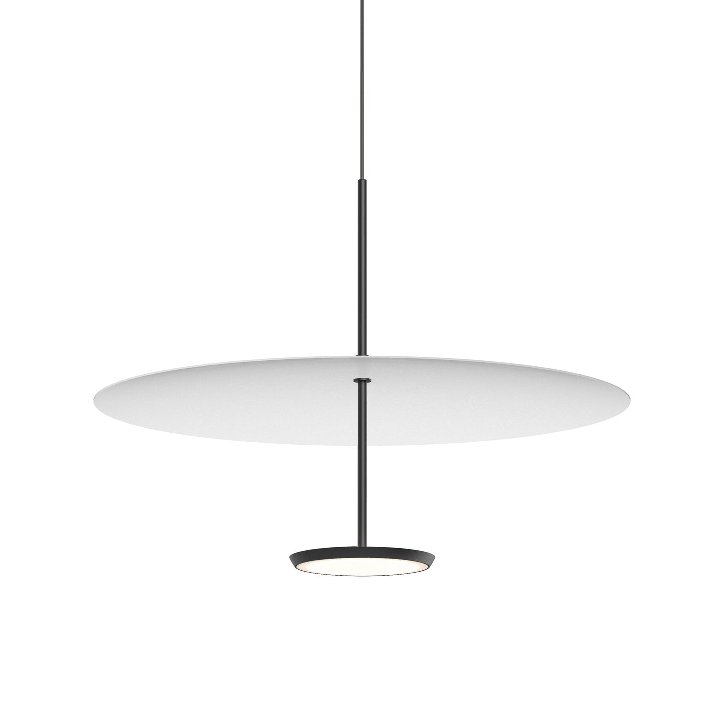 Sky Dome LED Pendant Light in Matte Black White (Medium).