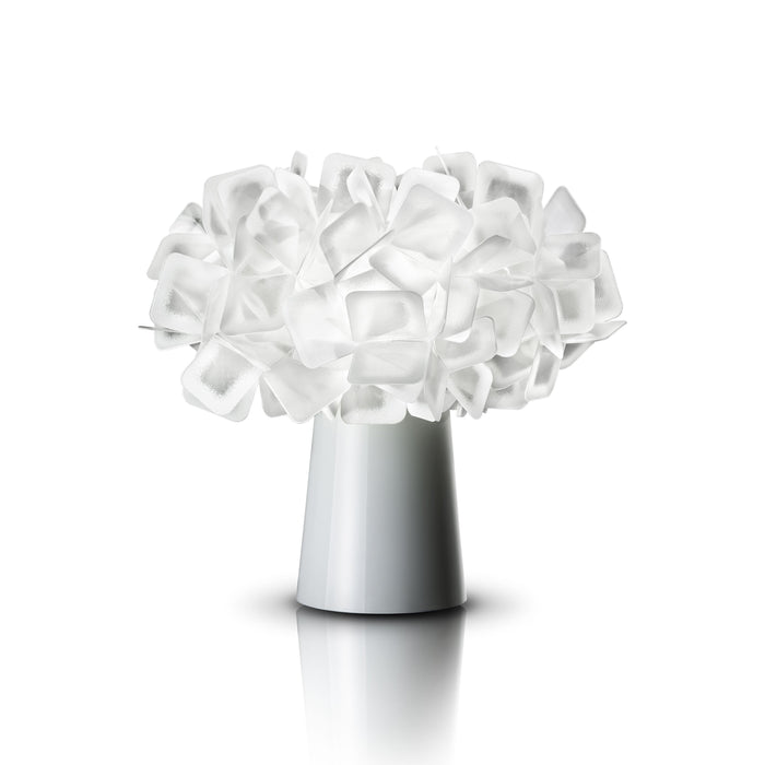 Clizia LED Table Lamp in White.