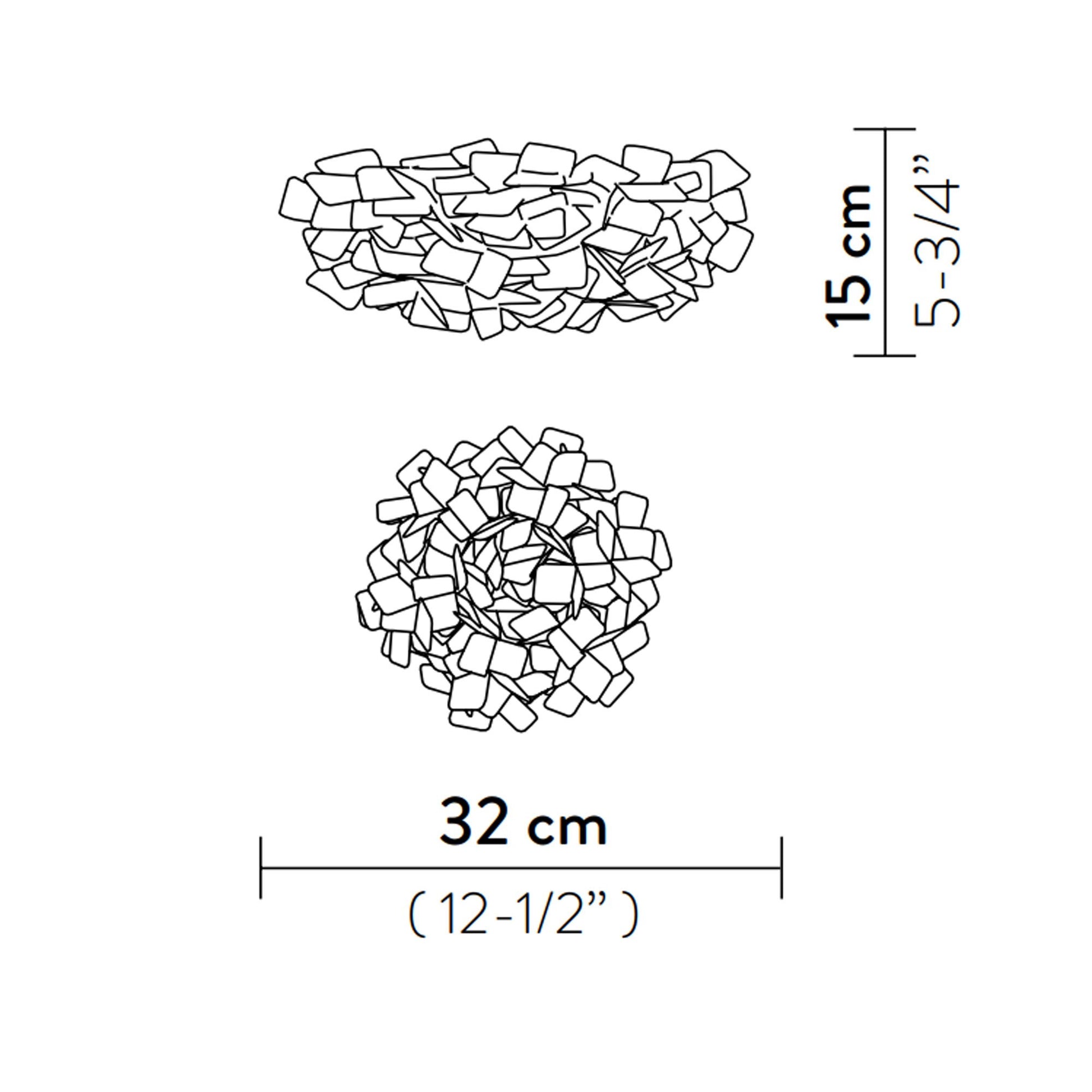 Clizia Mama Non Mama LED Flush Mount Ceiling Light - line drawing.