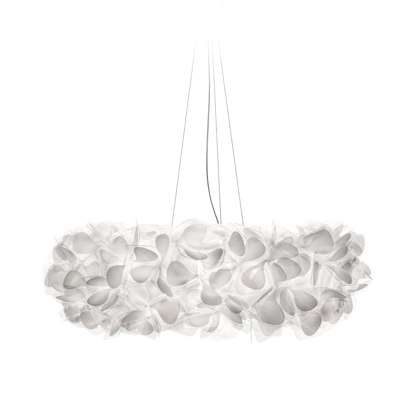 Clizia Mama Non Mama LED Pendant Light in White - Transparent Cable (Large).