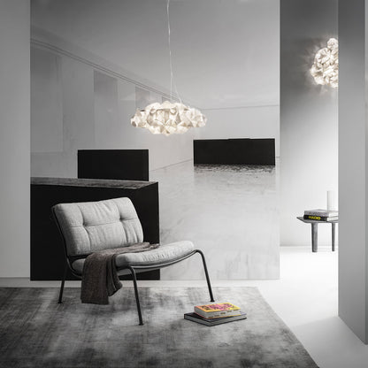 Drusa LED Pendant Light in living room.