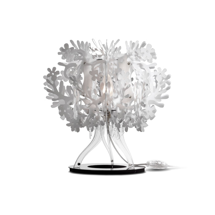 Fiorella LED Table Lamp in White.