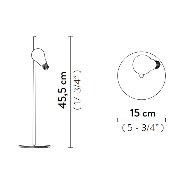 Idea LED Table Lamp - line drawing.