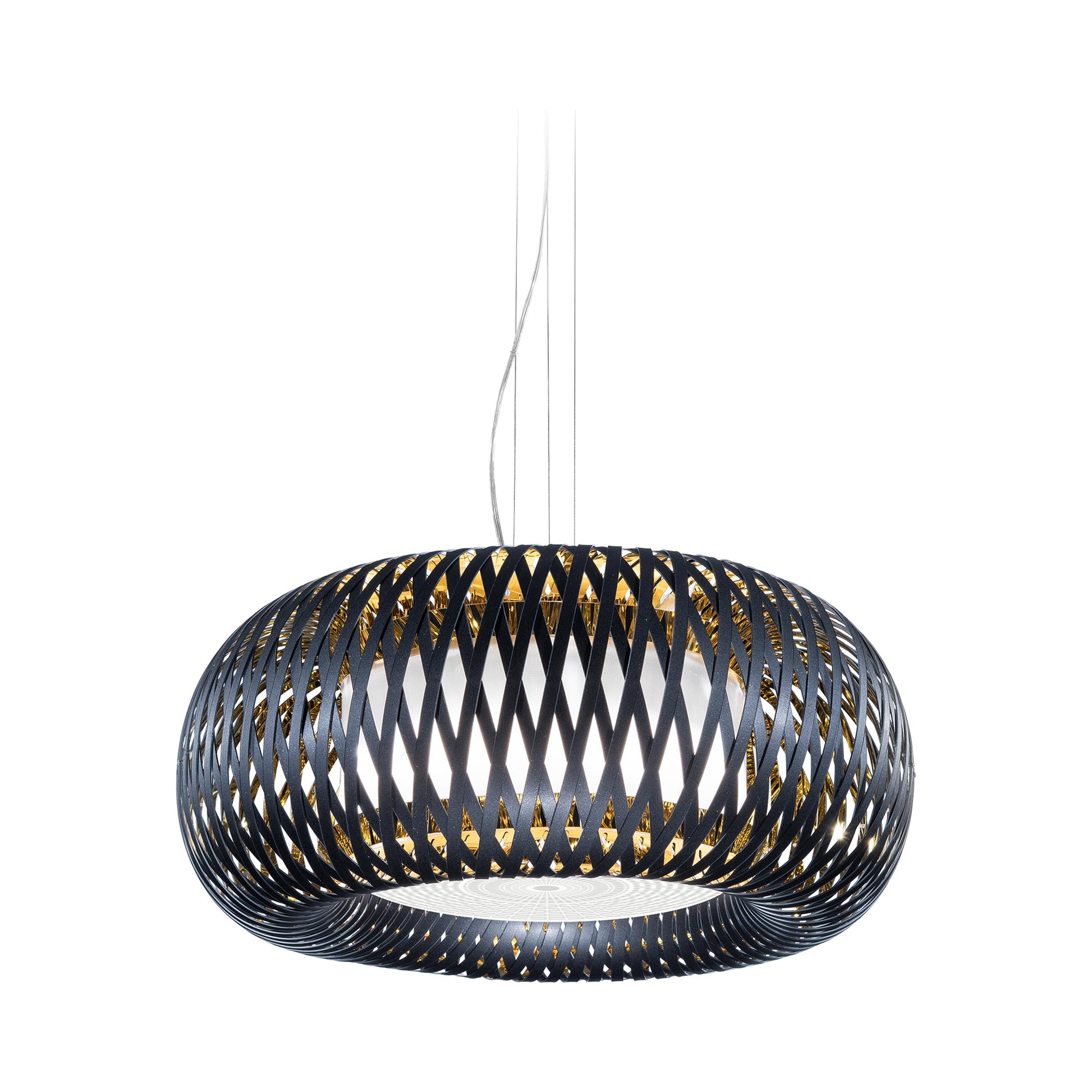 Kalatos LED Pendant Light in Black/Gold.