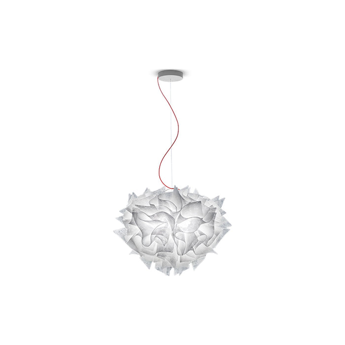 Veli Couture LED Pendant Light in Red Cable (Medium).