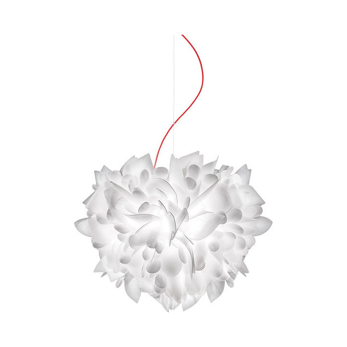 Veli Foliage LED Pendant Light in Red Cable (Large).