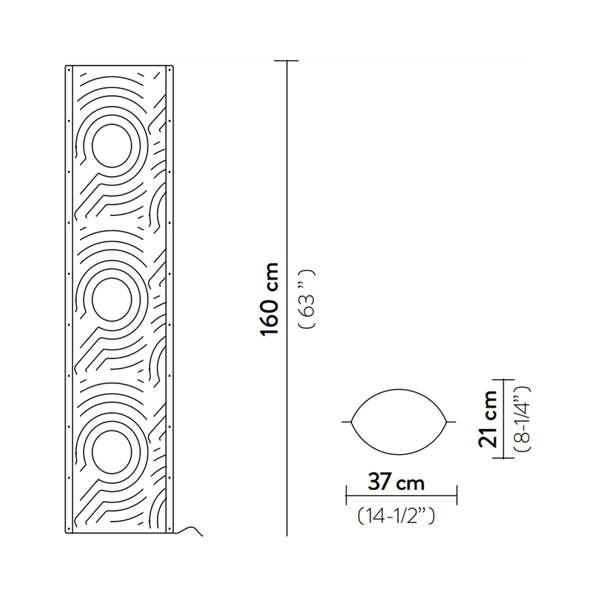 Venti LED Floor Lamp - line drawing.