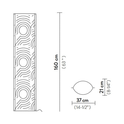 Venti LED Floor Lamp - line drawing.