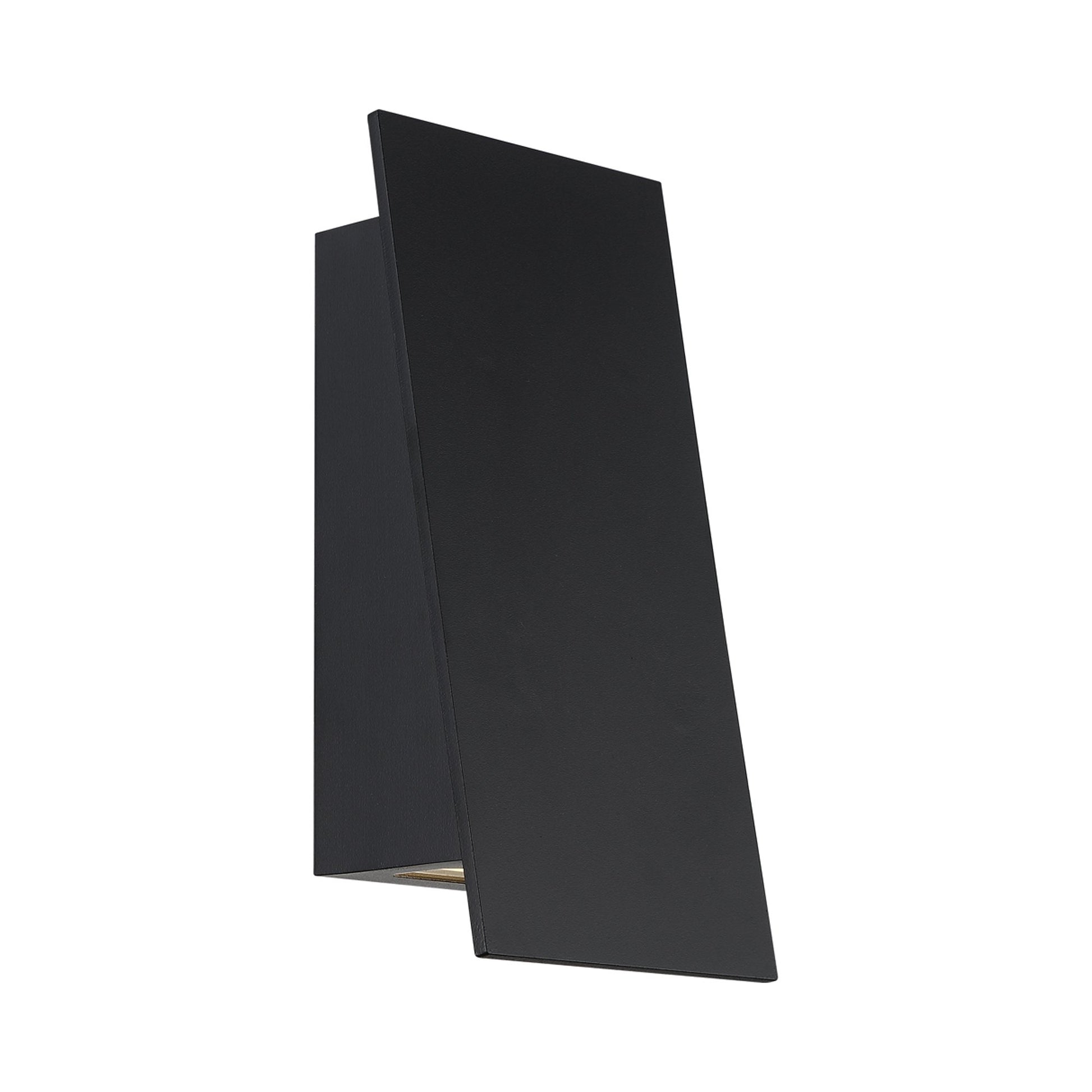 Slant Outdoor LED Wall Light in Black.