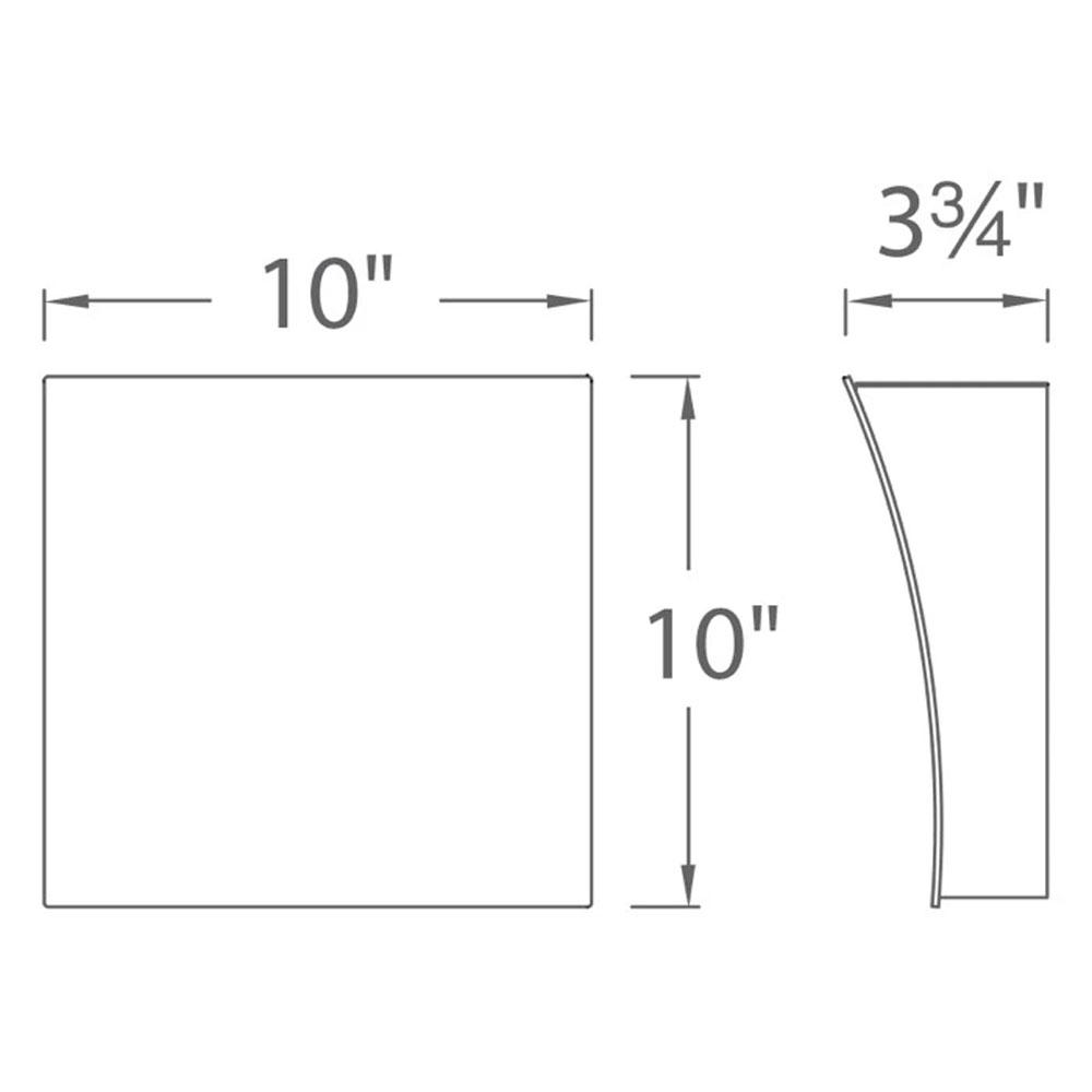 Slide LED Wall Light- line drawing.