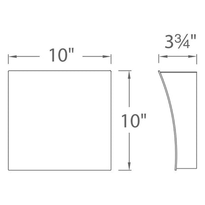 Slide LED Wall Light- line drawing.