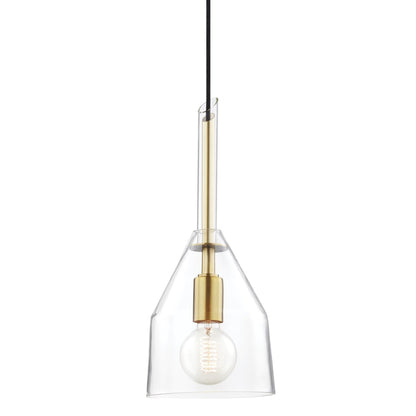 Sloan Pendant Light in Aged Brass (Small).